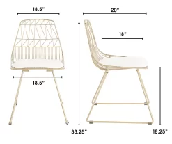 Vivi Metal Dining Chairs, 2-Pack -Deco Haven Shop 810513496 6