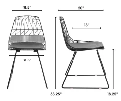 Vivi Metal Dining Chairs, 2-Pack -Deco Haven Shop 810513497 6