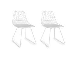 Vivi Metal Dining Chairs, 2-Pack -Deco Haven Shop 810513498 1