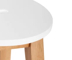 25.59" Oak & White Abacus Wood Counter Stool -Deco Haven Shop 810513499 7