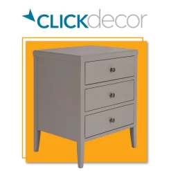 Gray Finley Wood 3-Drawer Nightstand 21 Gray Finley Wood 3-Drawer Nightstand -Deco Haven Shop 810513522