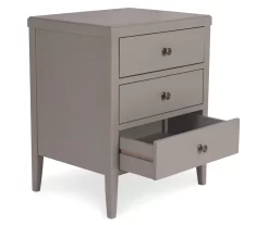 Gray Finley Wood 3-Drawer Nightstand 13 Gray Finley Wood 3-Drawer Nightstand -Deco Haven Shop 810513522 3