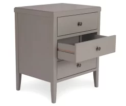 Gray Finley Wood 3-Drawer Nightstand 14 Gray Finley Wood 3-Drawer Nightstand -Deco Haven Shop 810513522 4