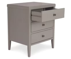 Gray Finley Wood 3-Drawer Nightstand 15 Gray Finley Wood 3-Drawer Nightstand -Deco Haven Shop 810513522 5