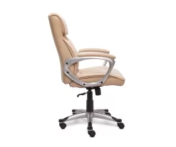 Fawn Tan Linen Executive Office Chair -Deco Haven Shop 810513549 5