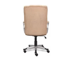 Fawn Tan Linen Executive Office Chair -Deco Haven Shop 810513549 7