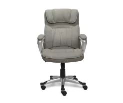 Glacial Gray Linen Executive Office Chair