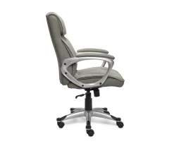 Glacial Gray Linen Executive Office Chair -Deco Haven Shop 810513550 5