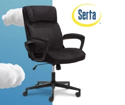 Hannah Charcoal Gray Microfiber Office Chair -Deco Haven Shop 810513553