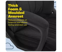 Hannah Charcoal Gray Microfiber Office Chair -Deco Haven Shop 810513553 A0 7