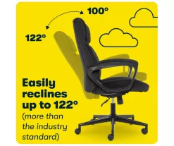 Hannah Charcoal Gray Microfiber Office Chair -Deco Haven Shop 810513553 A0 8