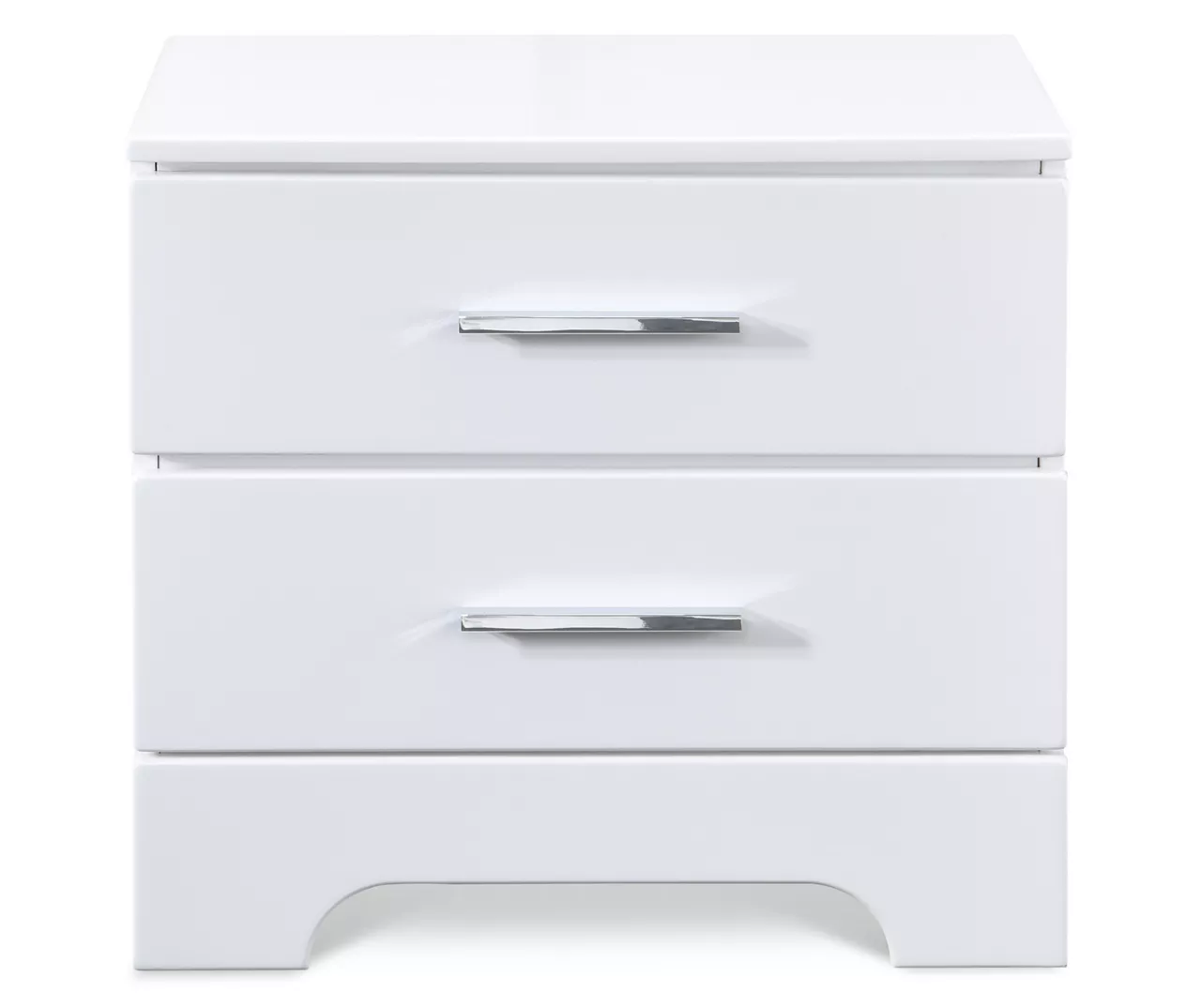 White Hudson 2-Drawer Wood Nightstand 1 White Hudson 2-Drawer Wood Nightstand