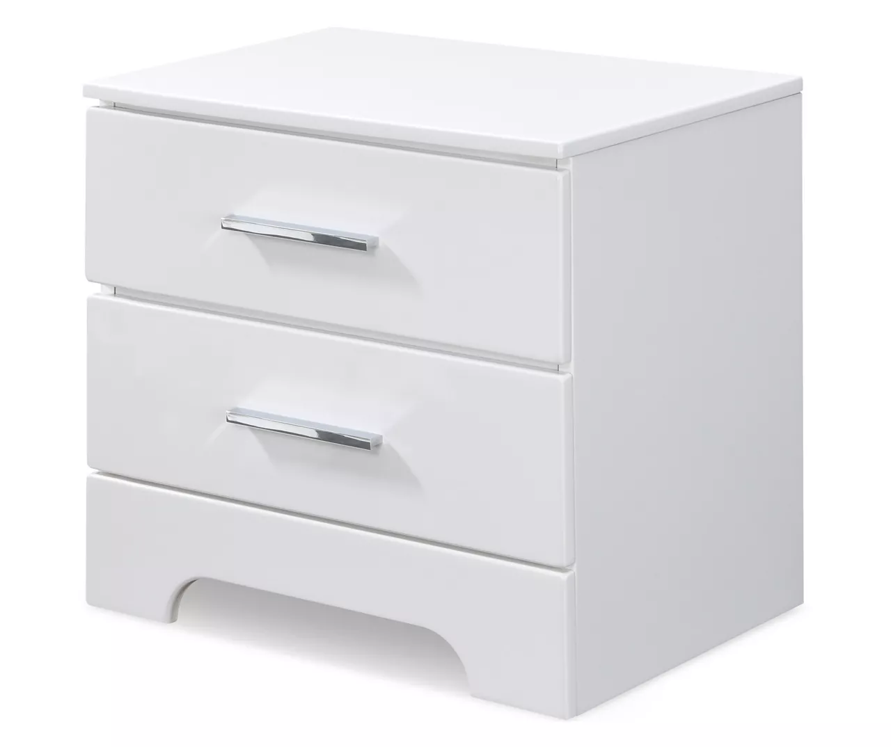 White Hudson 2-Drawer Wood Nightstand 2 White Hudson 2-Drawer Wood Nightstand - Image 2