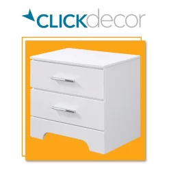 White Hudson 2-Drawer Wood Nightstand 27 White Hudson 2-Drawer Wood Nightstand -Deco Haven Shop 810513558