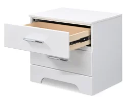 White Hudson 2-Drawer Wood Nightstand 17 White Hudson 2-Drawer Wood Nightstand -Deco Haven Shop 810513558 5