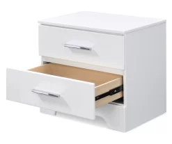 White Hudson 2-Drawer Wood Nightstand 18 White Hudson 2-Drawer Wood Nightstand -Deco Haven Shop 810513558 6