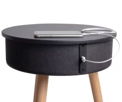 Real Living End Table With Bluetooth Speaker & USB Port -Deco Haven Shop 810513609 2
