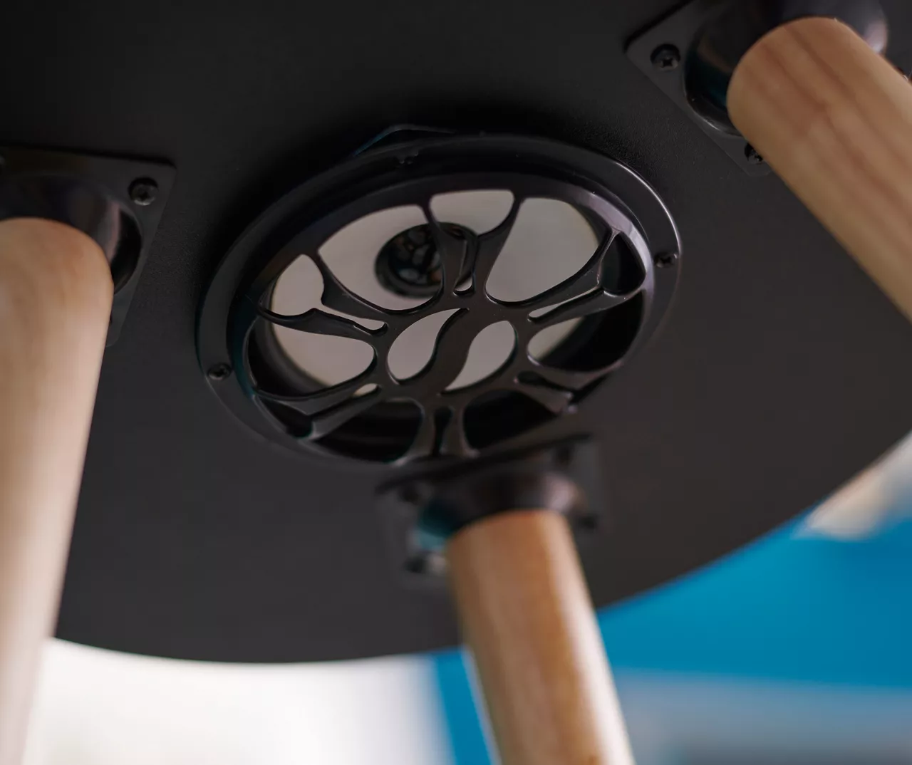 Black End Table With Bluetooth Speaker & USB Port 4 Black End Table With Bluetooth Speaker & USB Port - Image 4