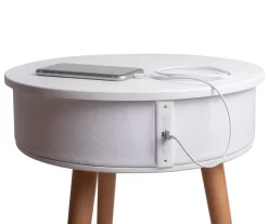Real Living End Table With Bluetooth Speaker & USB Port -Deco Haven Shop 810513610 2