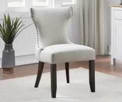Eden Nailhead Upholstered Chair -Deco Haven Shop 810515879 1