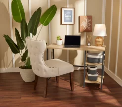 Eden Nailhead Upholstered Chair -Deco Haven Shop 810515879 B0 1