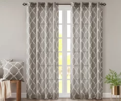 Sereno Fretwork Light-Filtering Grommet Curtain Panel -Deco Haven Shop 810517992 810517993 810517994 12