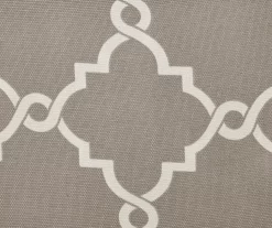Sereno Fretwork Gray Light-Filtering Grommet Curtain Panel, (84") -Deco Haven Shop 810517992 810517993 810517994 6
