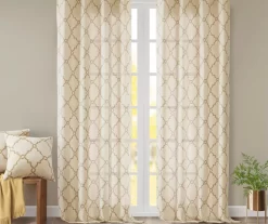 Sereno Fretwork Light-Filtering Grommet Curtain Panel -Deco Haven Shop 810518028 810518029 810518030 7 2