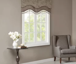 Valerie Beaded Rod Pocket Valance -Deco Haven Shop 810518036 1