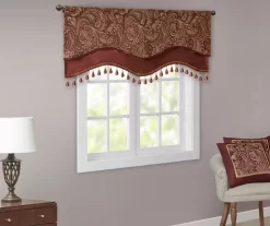 Valerie Beaded Rod Pocket Valance -Deco Haven Shop 810518037 1