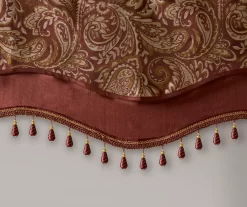 Valerie Beaded Rod Pocket Valance -Deco Haven Shop 810518037 3