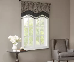 Valerie Beaded Rod Pocket Valance -Deco Haven Shop 810518059 1