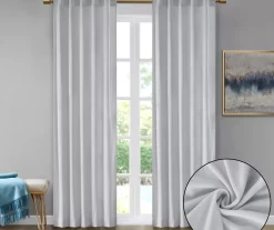 Bryce Velvet Light Gray Room-Darkening Rod Pocket Curtain Panel Pair, (95") -Deco Haven Shop 810518084 810518163 810518164 3