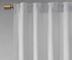 Bryce Velvet Light Gray Room-Darkening Rod Pocket Curtain Panel Pair, (95") -Deco Haven Shop 810518084 810518163 810518164 4