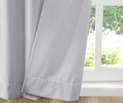 Bryce Velvet Light Gray Room-Darkening Rod Pocket Curtain Panel Pair, (95") -Deco Haven Shop 810518084 810518163 810518164 6