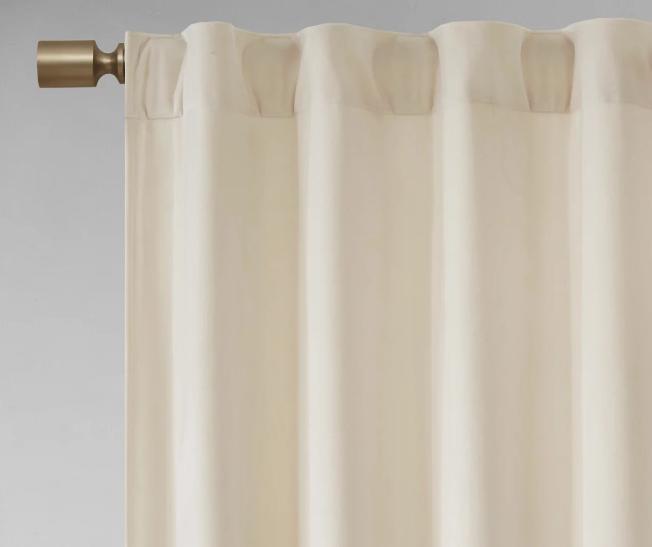 Bryce Velvet Ivory Room-Darkening Rod Pocket Curtain Panel Pair, (63") 5 Bryce Velvet Ivory Room-Darkening Rod Pocket Curtain Panel Pair, (63") - Image 5
