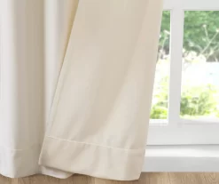 Bryce Velvet Ivory Room-Darkening Rod Pocket Curtain Panel Pair, (63") 15 Bryce Velvet Ivory Room-Darkening Rod Pocket Curtain Panel Pair, (63") -Deco Haven Shop 810518129 810518106 810518083 6