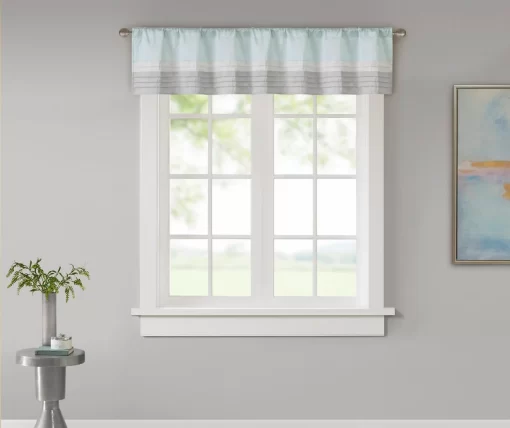 Salem Pintuck Rod Pocket Valance -Deco Haven Shop 810518152