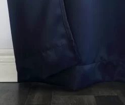 Loretta Navy Blackout Grommet Curtain Panel, (84") -Deco Haven Shop 810518430 2