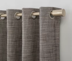 Wilbon Taupe & Cocoa Blackout Curtain Panel, (96") -Deco Haven Shop 810518491 2