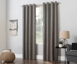 Wilbon Taupe & Cocoa Blackout Curtain Panel, (96") -Deco Haven Shop 810518491 4