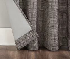 Wilbon Taupe & Cocoa Blackout Curtain Panel, (96") -Deco Haven Shop 810518491 5