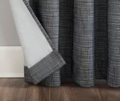 Wilbon Navy Denim Blackout Grommet Curtain Panel, (96") -Deco Haven Shop 810518494 5