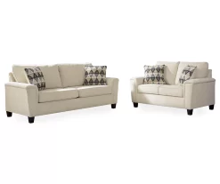 Abinger Cream Loveseat -Deco Haven Shop 810519727 810519731 2
