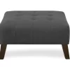 Jasper Charcoal Pebble Square Ottoman