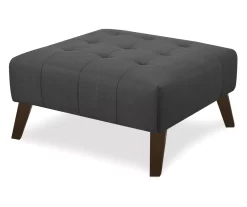 Jasper Charcoal Pebble Square Ottoman -Deco Haven Shop 810519916 2