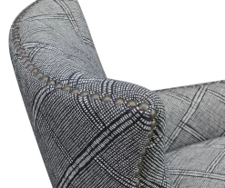 Bossa Gray Print Accent Chair -Deco Haven Shop 810519952 3