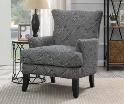 Bossa Gray Print Accent Chair -Deco Haven Shop 810519952 7