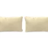 Sand Tan Outdoor Lumbar Throw Pillows, 2-Pack
