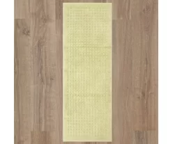 Vista Sage Embossed Grid Bath Rug, (2' 2" X 6')